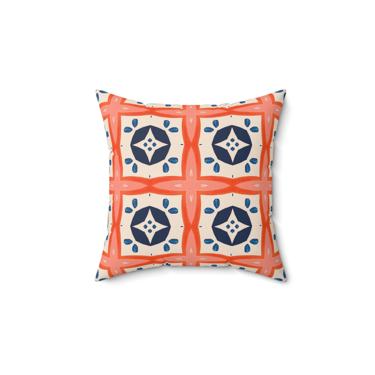 Playful Geo Harmony Square Pillow