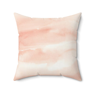 Blush Watercolor Square Pillow