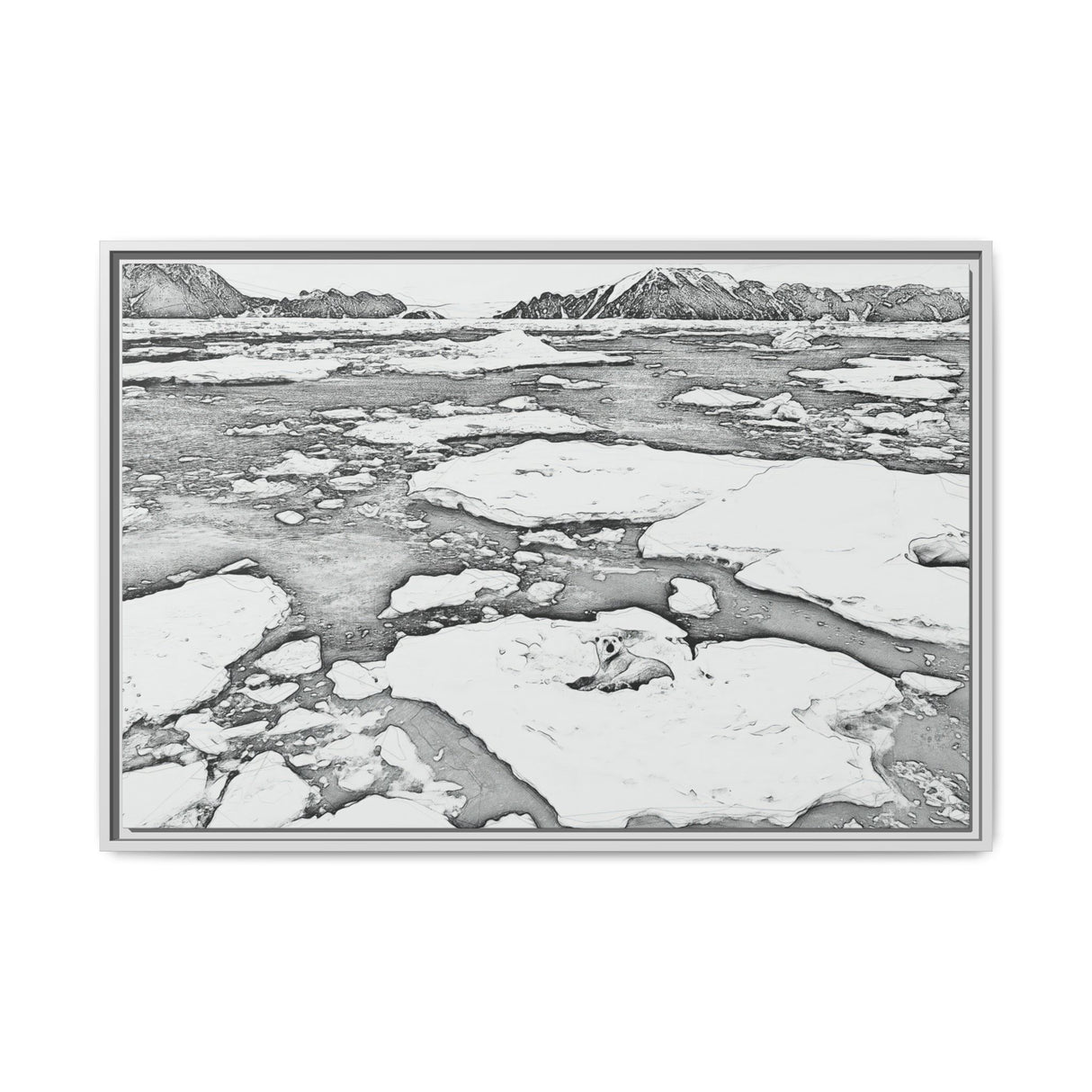 Polar Bear on Sea Ice, Northeast Greenland National Park