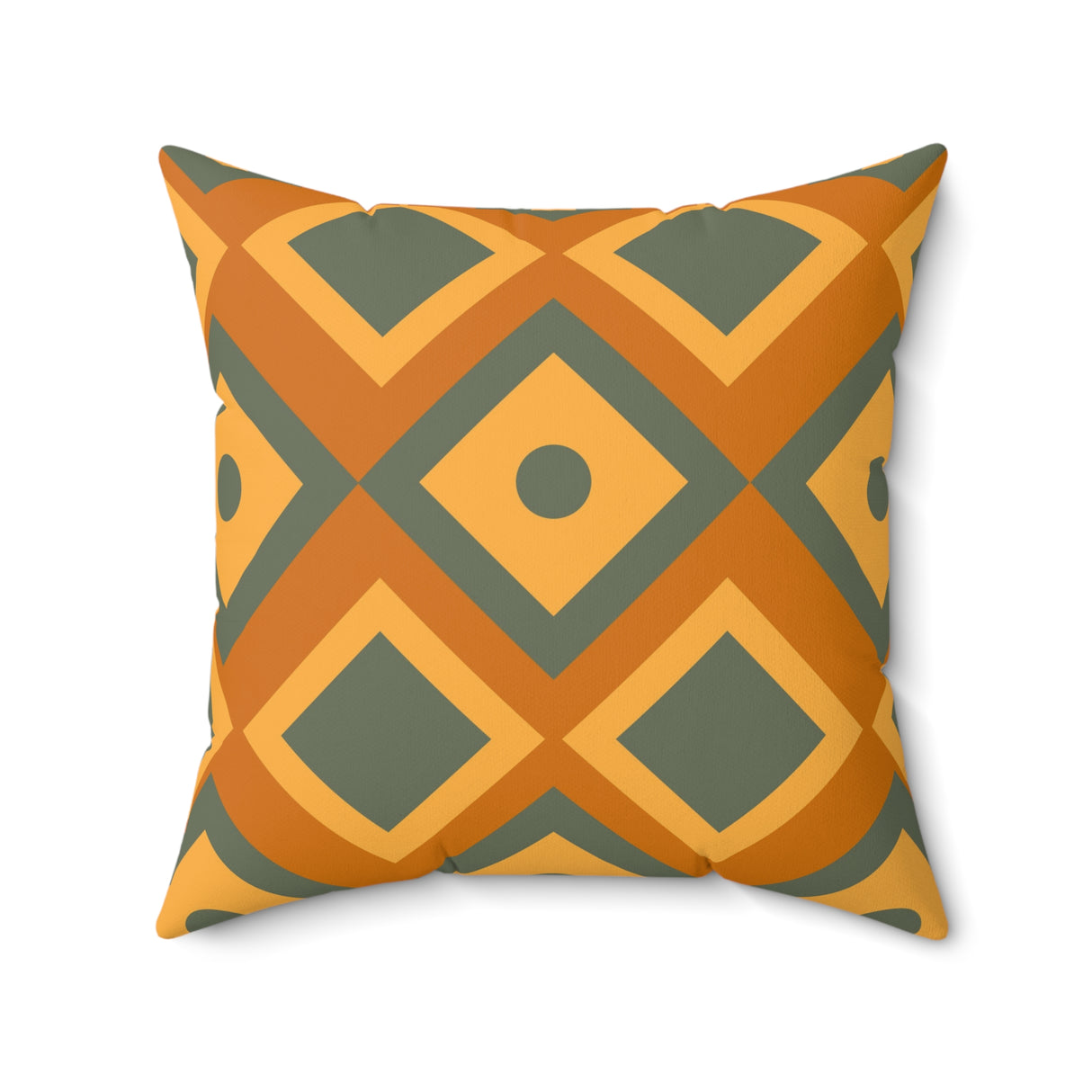 Vibrant Tribal Geometry Square Pillow