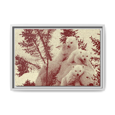 Polar Bear Mother with Triplets