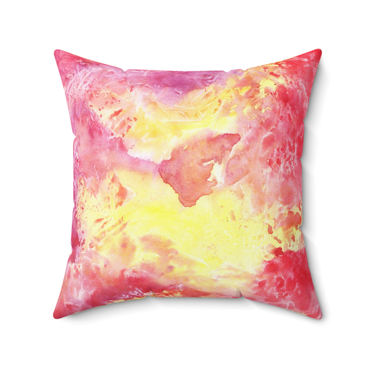 Radiant Watercolor Glow Square Pillow