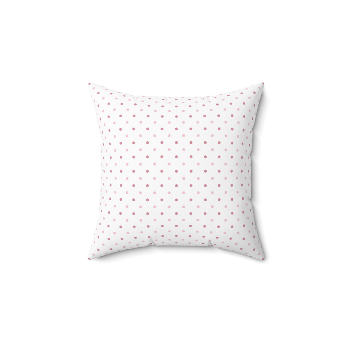 Preppy Pink Polka Dots Square Pillow