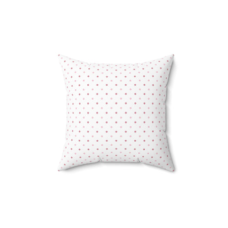 Preppy Pink Polka Dots Square Pillow