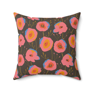 Blooming Sunset Charm Square Pillow