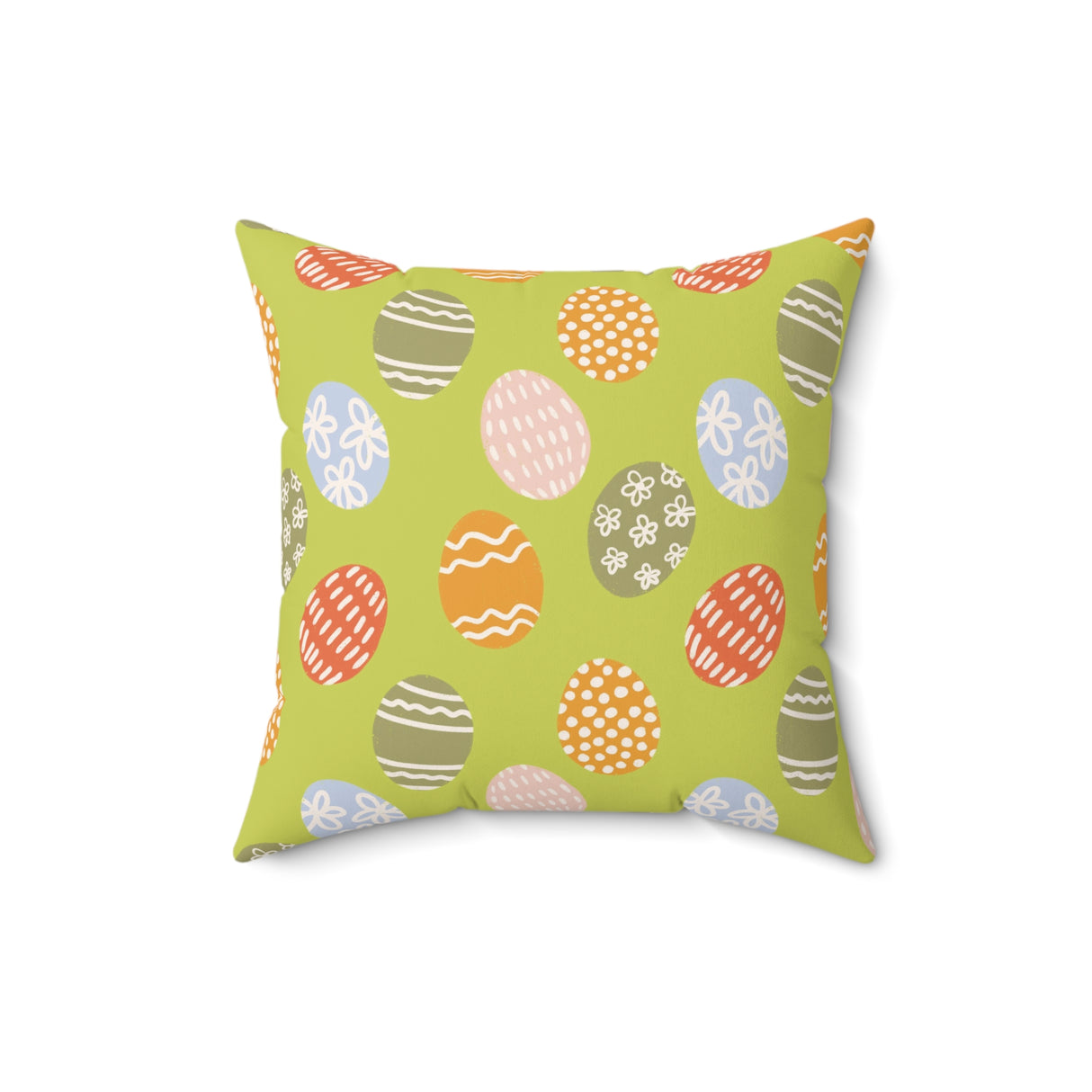 Easter Egg Meadow Square Pillow