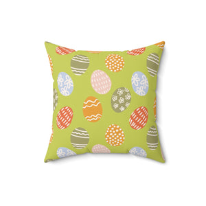 Easter Egg Meadow Square Pillow