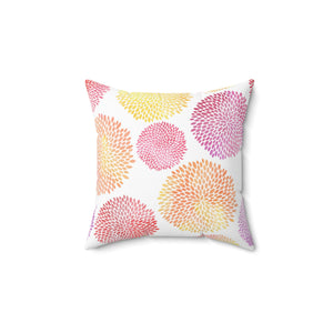 Floral Burst Radiance Square Pillow