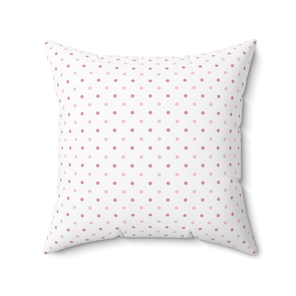 Preppy Pink Polka Dots Square Pillow