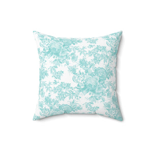 Serenity Floral Toile Square Pillow