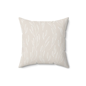 Subtle Botanical Grace Square Pillow