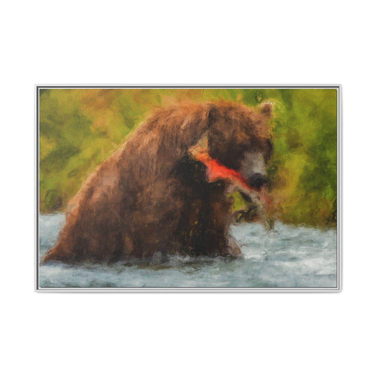 Brown Bear Fishing for Salmon, Katmai National Park