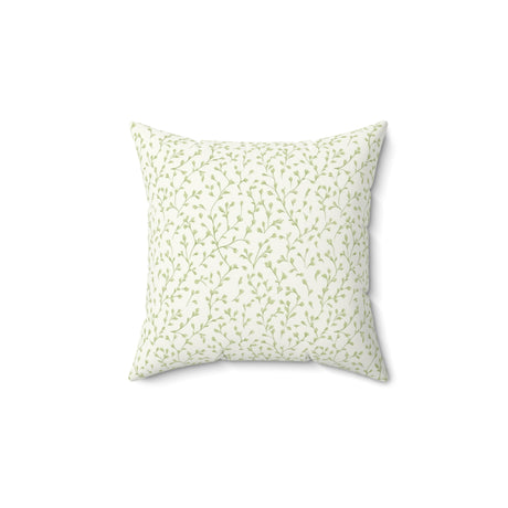 Verdant Green Botanical Square Pillow