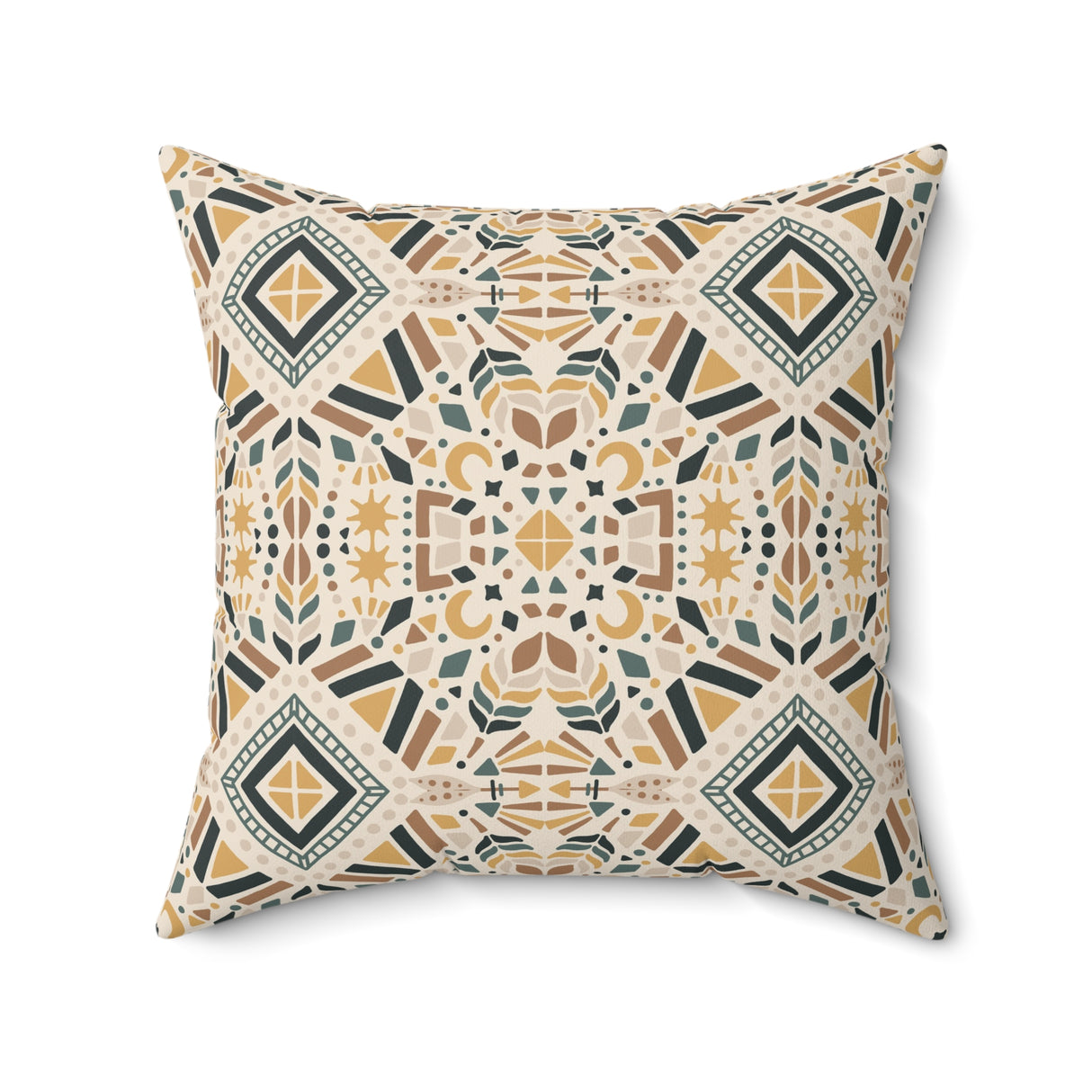 Geometric Desert Glow Square Pillow