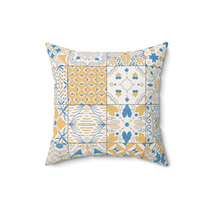 Mediterranean Tiles Square Pillow