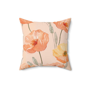 Sunset Blooms Square Pillow