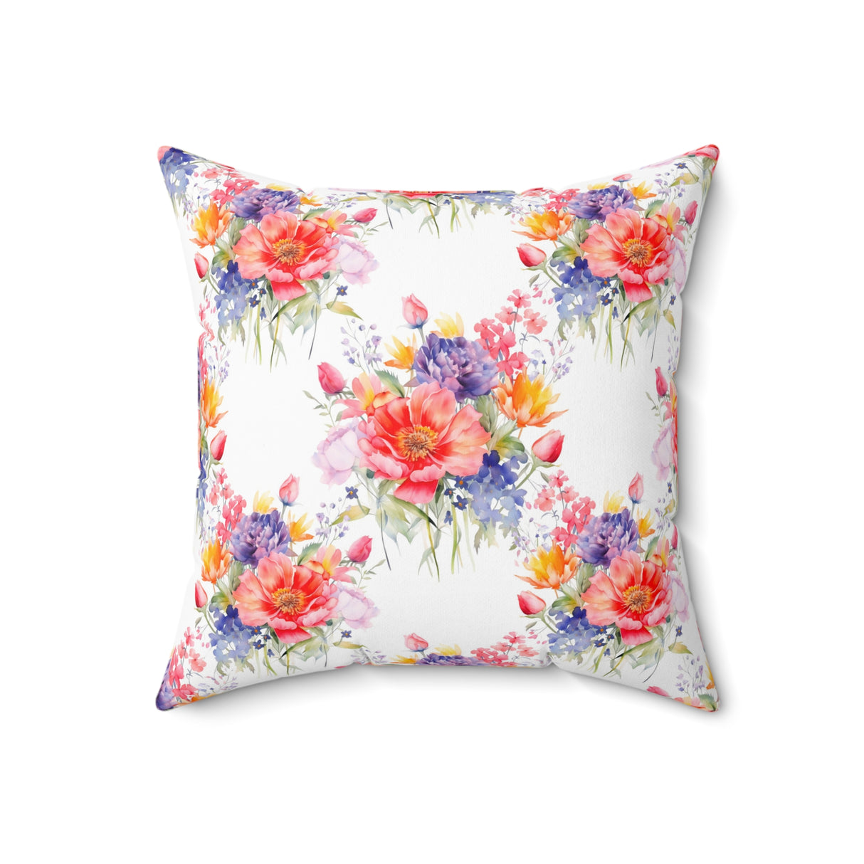 Blooming Garden Symphony Square Pillow