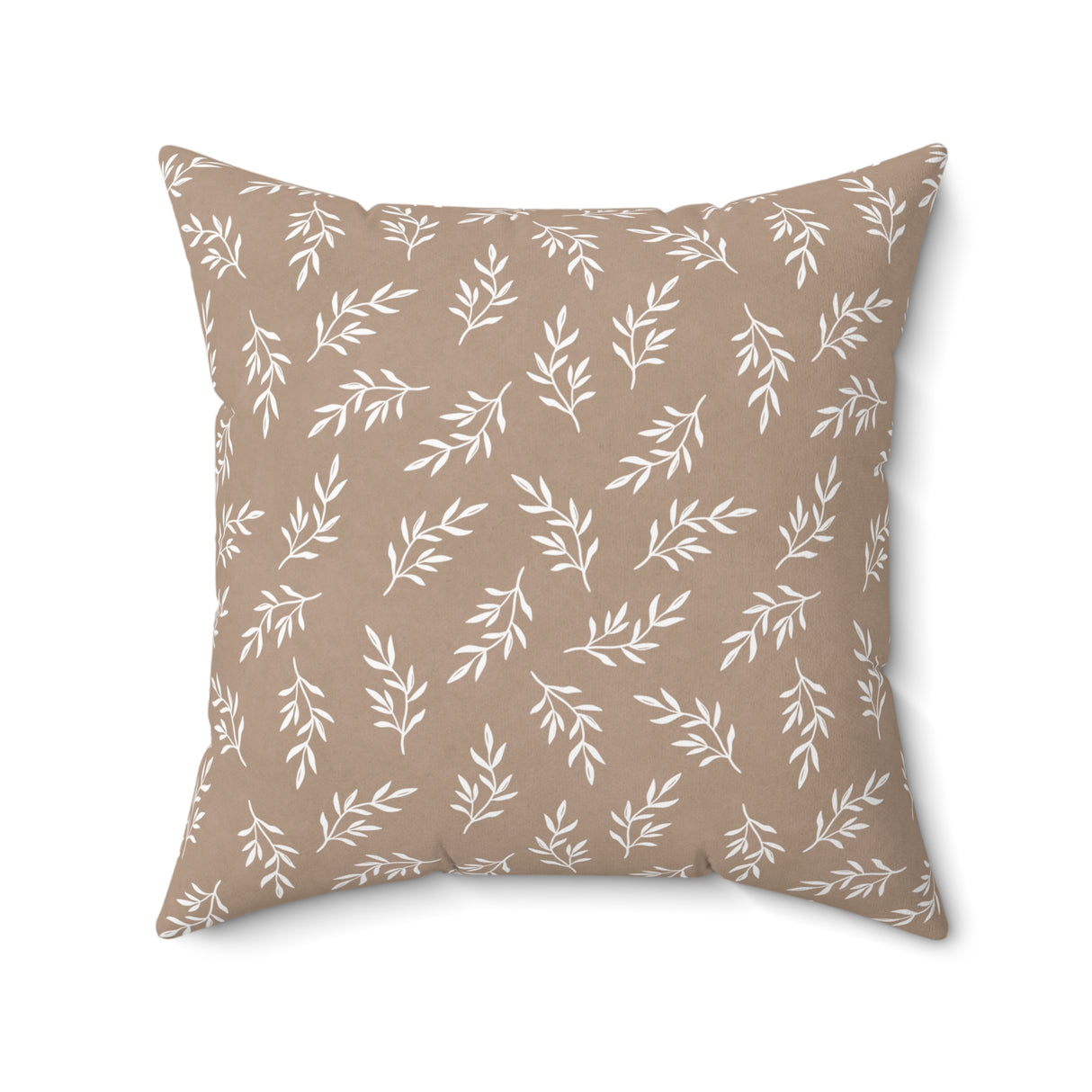 Serene Leaf Elegance Square Pillow