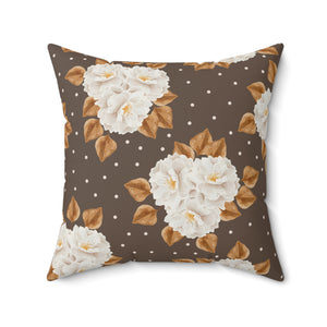 Rustic Floral Elegance Square Pillow