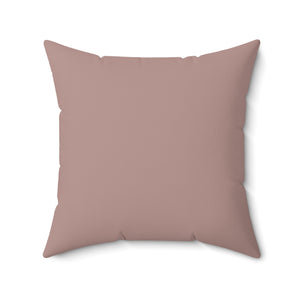 Elegant Blush Accent Square Pillow