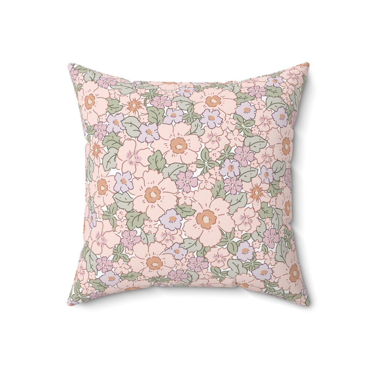 Vintage Bloom Harmony Square Pillow