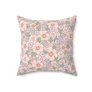 Vintage Bloom Harmony Square Pillow