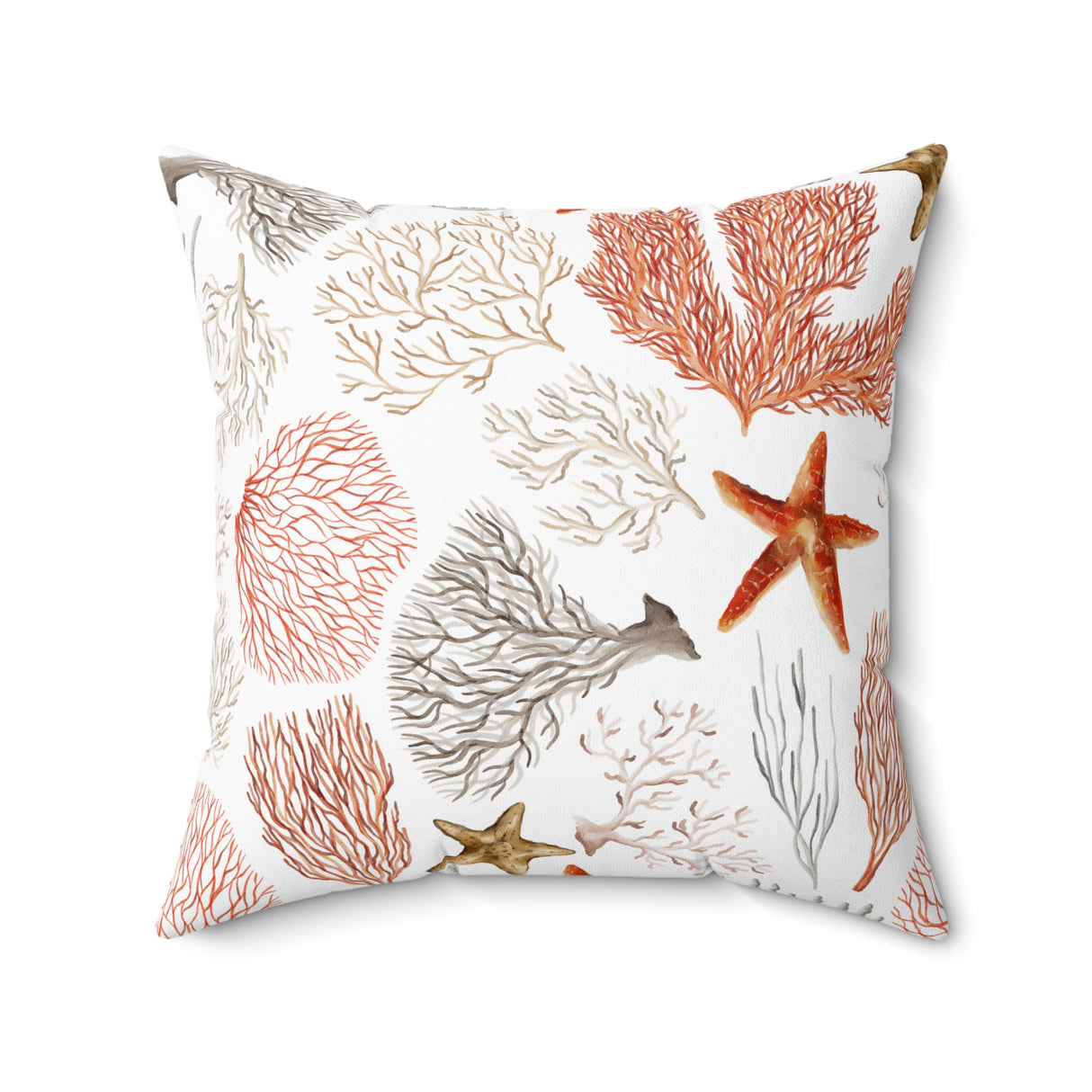 Coral Reef Harmony Square Pillow