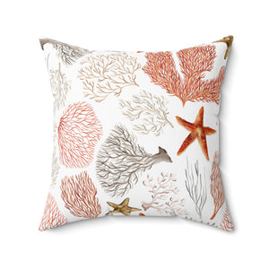 Coral Reef Harmony Square Pillow