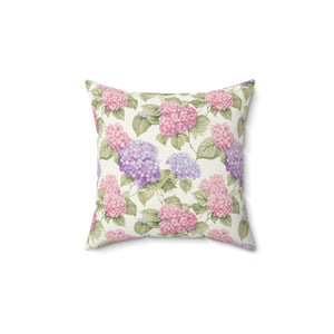 Hydrangea Whispers Square Pillow