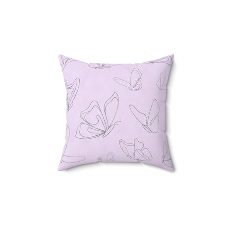 Whispering Butterfly Elegance Square Pillow