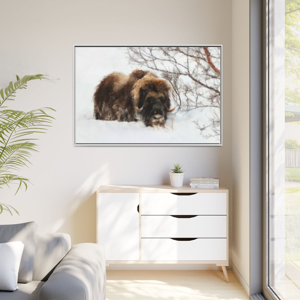 Muskox in Winter Silence, Aulavik National Park
