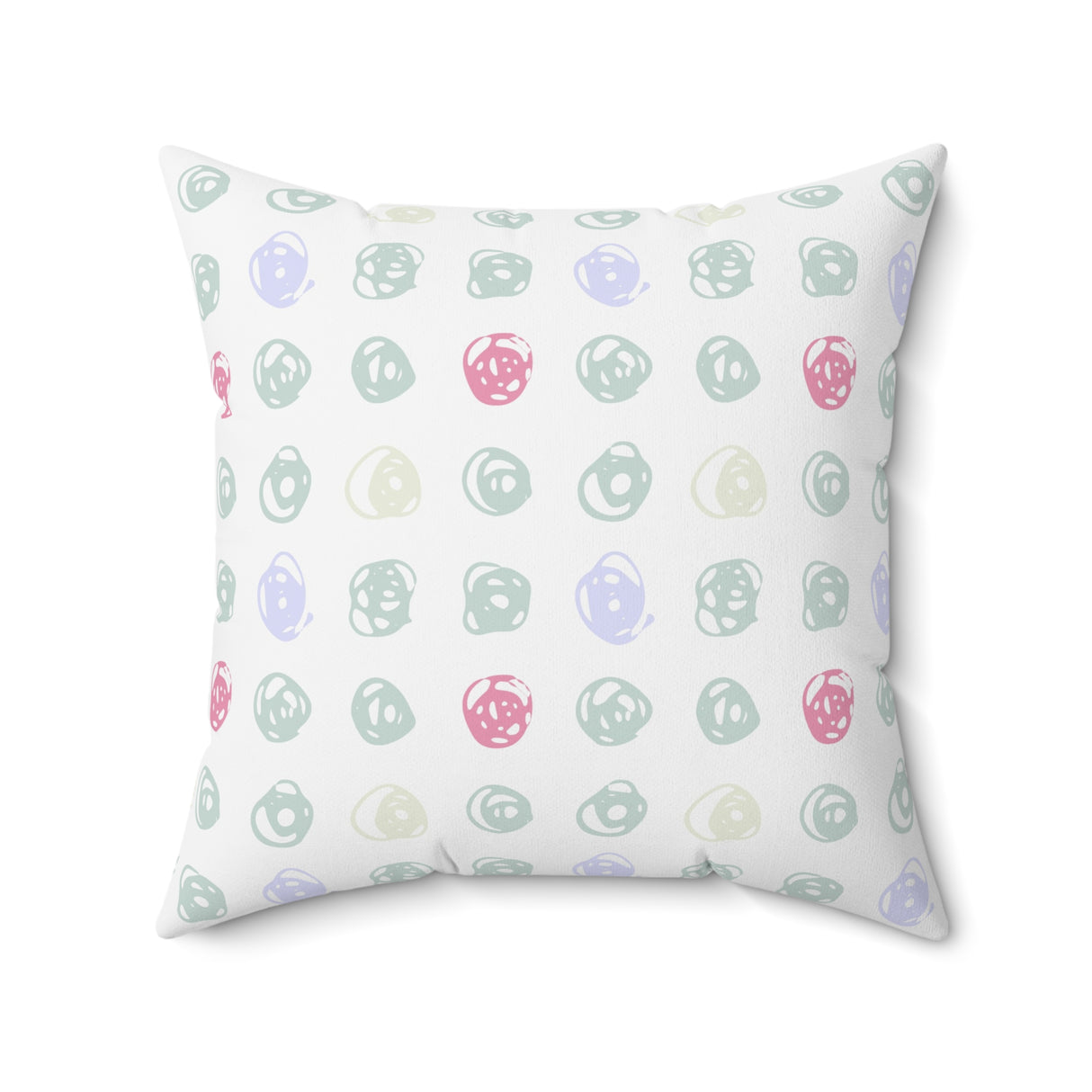 Pastel Pebble Dots Square Pillow