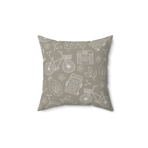 Nostalgic Journey Square Pillow