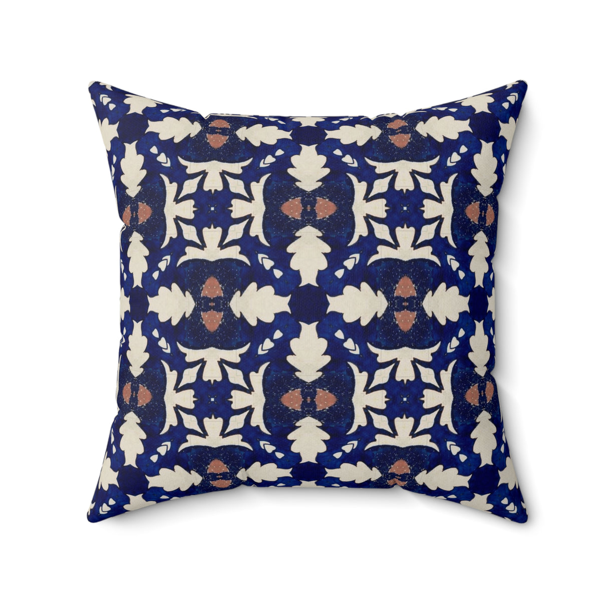 Royal Indigo Pattern Square Pillow