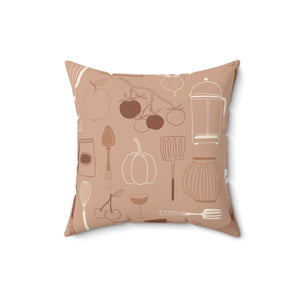 Vintage Kitchen Delight Square Pillow