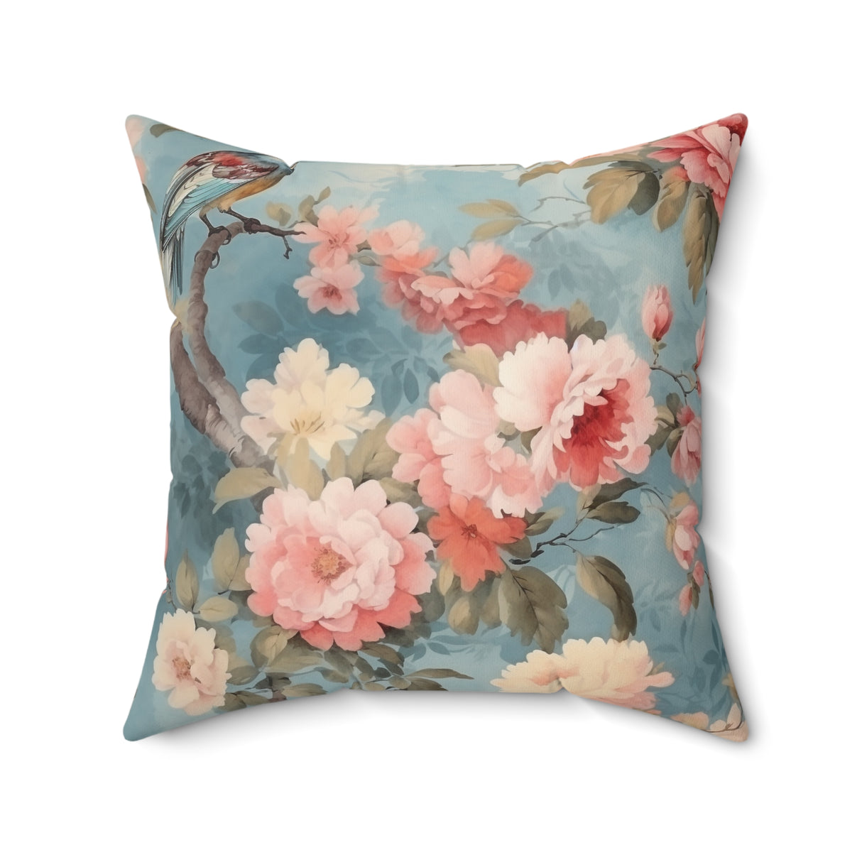 Chinoiserie Bloom Elegance Square Pillow