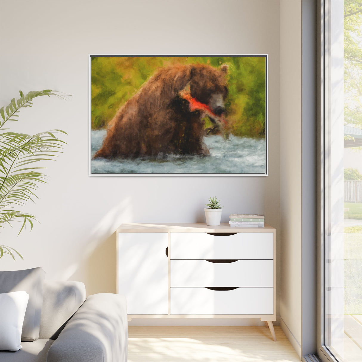 Brown Bear Fishing for Salmon, Katmai National Park