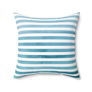 Oceanic Stripes Serenity Square Pillow