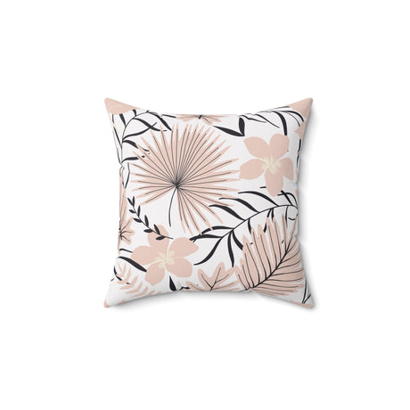 Soft Blush Botanicals Square Pillow