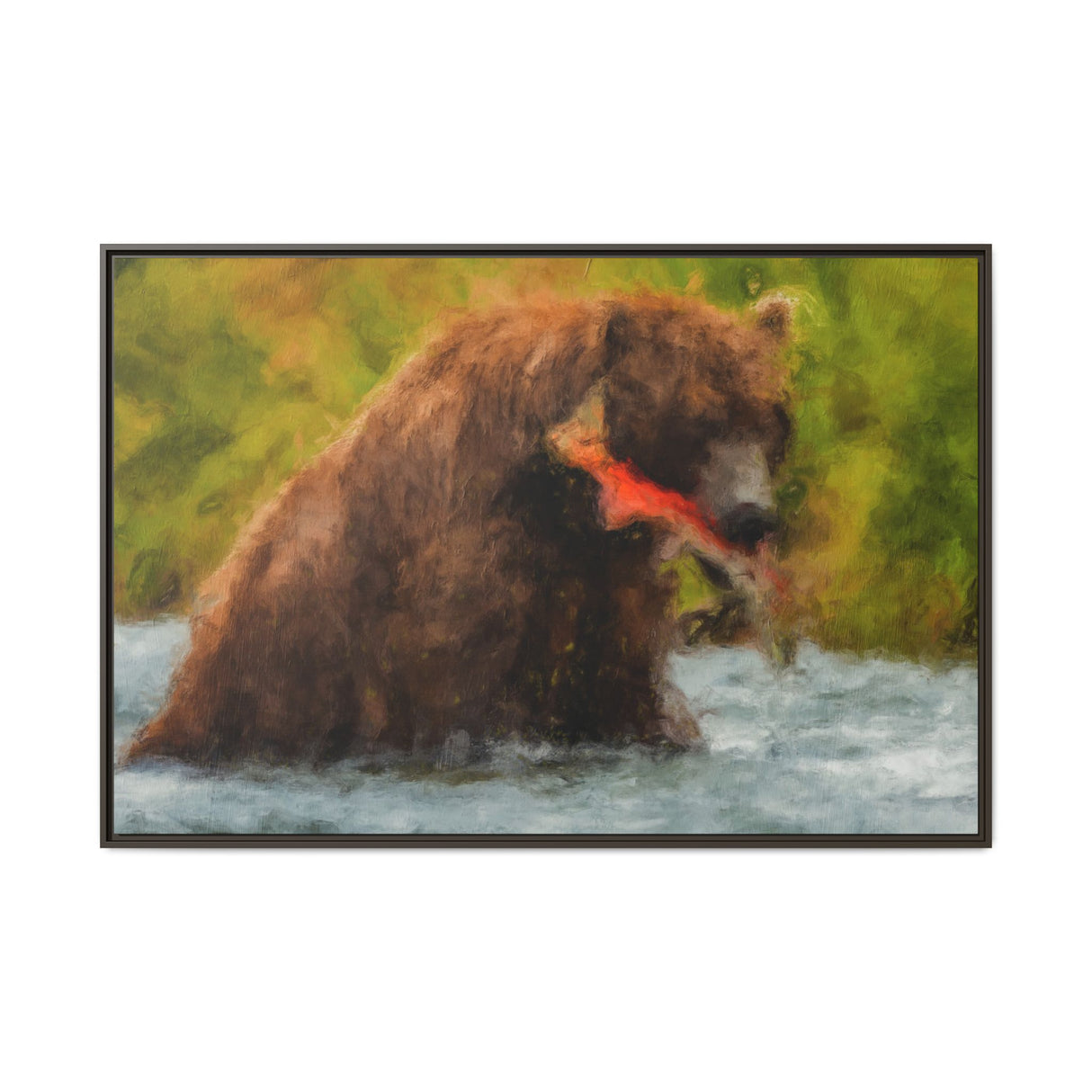 Brown Bear Fishing for Salmon, Katmai National Park