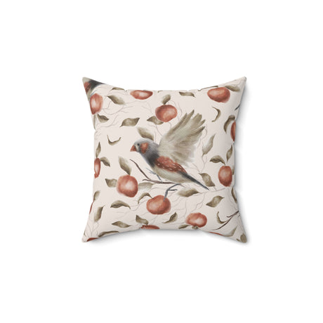 Autumn Songbirds Square Pillow