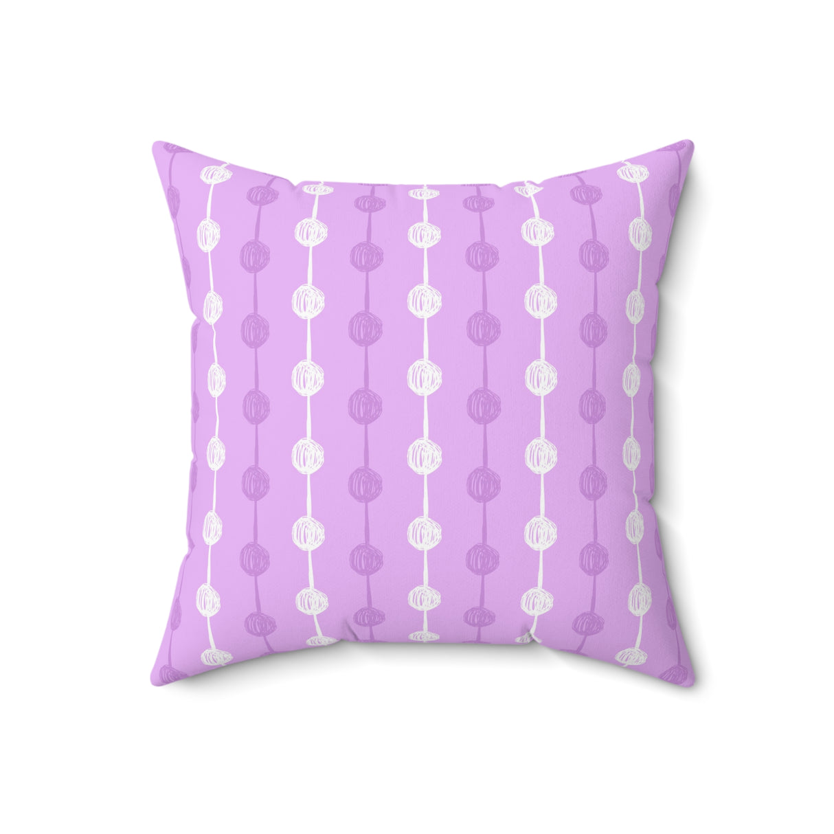 Whimsical String Blooms Square Pillow