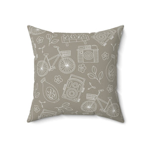 Nostalgic Journey Square Pillow