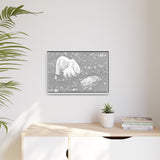 Polar Bear and Cub on the Shore, Torngat Mountains