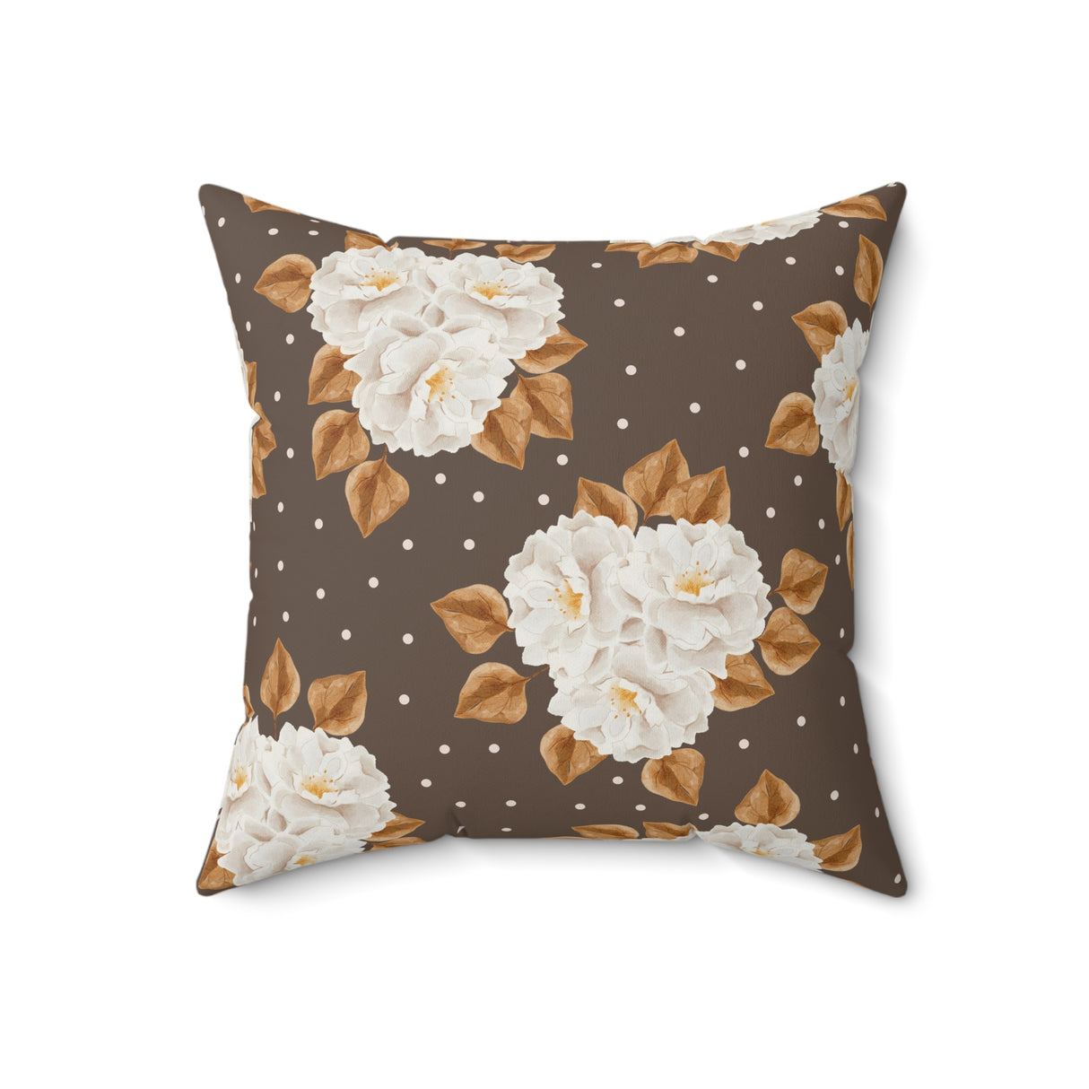 Rustic Floral Elegance Square Pillow