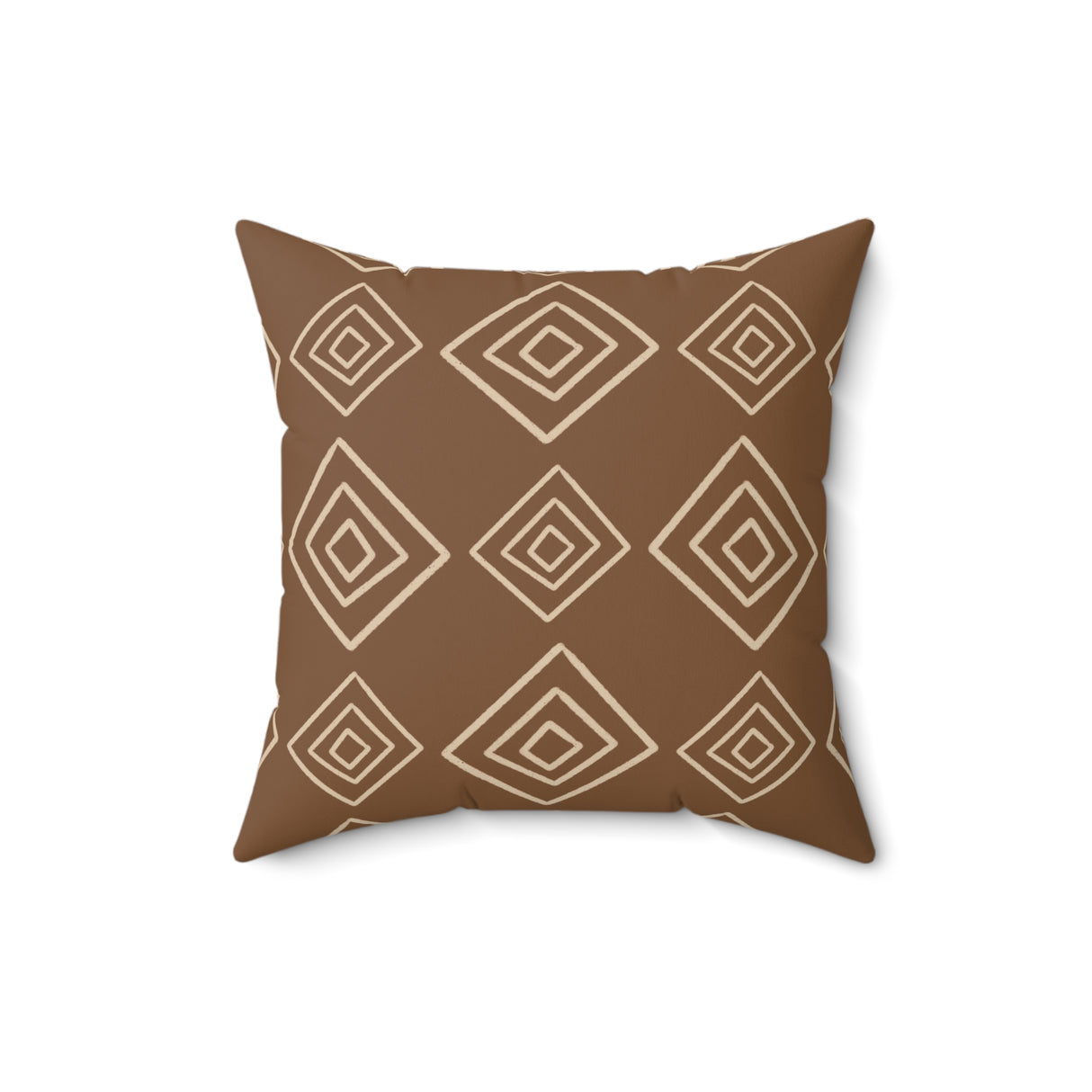 Rustic Tribal Diamond Square Pillow