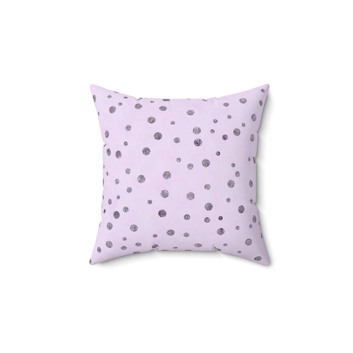 Glittering Lavender Dots Square Pillow