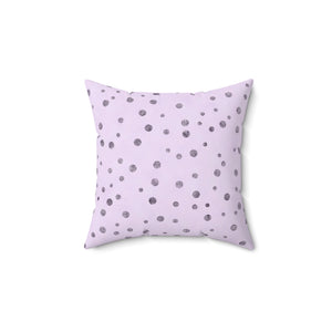 Glittering Lavender Dots Square Pillow