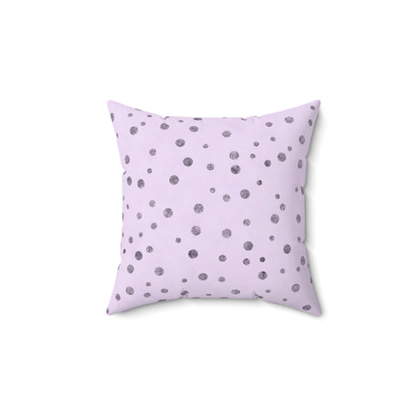 Glittering Lavender Dots Square Pillow