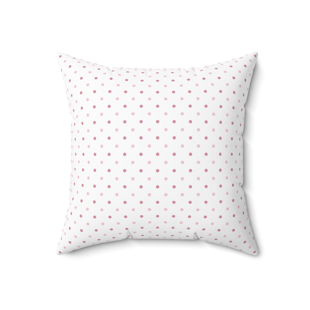 Preppy Pink Polka Dots Square Pillow